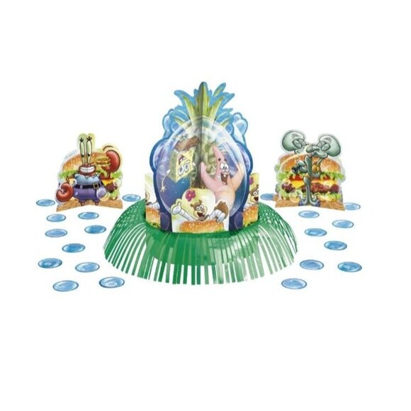 Nickelodeon 3 Piece SpongeBob Birthday Celebration Table Decorating Kit NEW - Picture 2 of 5